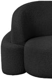 Principessa Black Boucle Fabric Chair 108Black-C Meridian Furniture