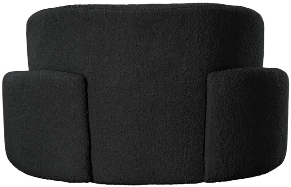 Principessa Black Boucle Fabric Chair 108Black-C Meridian Furniture