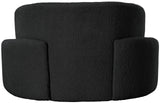 Principessa Black Boucle Fabric Chair 108Black-C Meridian Furniture