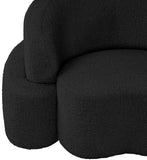 Principessa Black Boucle Fabric Chair 108Black-C Meridian Furniture