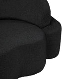 Principessa Black Boucle Fabric Chair 108Black-C Meridian Furniture