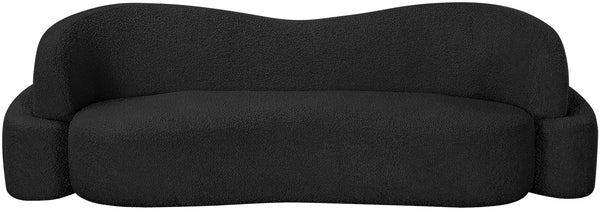 Principessa Black Boucle Fabric Sofa 108Black-S Meridian Furniture