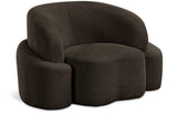 Principessa Brown Boucle Fabric Chair 108Brown-C Meridian Furniture