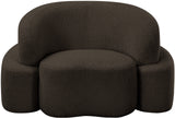 Principessa Brown Boucle Fabric Chair 108Brown-C Meridian Furniture