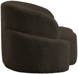 Principessa Brown Boucle Fabric Chair 108Brown-C Meridian Furniture