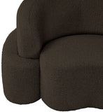 Principessa Brown Boucle Fabric Chair 108Brown-C Meridian Furniture