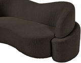 Principessa Brown Boucle Fabric Loveseat 108Brown-L Meridian Furniture