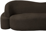 Principessa Brown Boucle Fabric Loveseat 108Brown-L Meridian Furniture