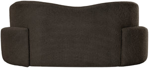 Principessa Brown Boucle Fabric Loveseat 108Brown-L Meridian Furniture