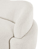 Principessa Cream Boucle Fabric Chair 108Cream-C Meridian Furniture