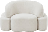 Principessa Cream Boucle Fabric Chair 108Cream-C Meridian Furniture