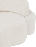 Principessa Cream Boucle Fabric Chair 108Cream-C Meridian Furniture