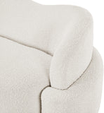 Principessa Cream Boucle Fabric Loveseat 108Cream-L Meridian Furniture