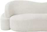 Principessa Cream Boucle Fabric Loveseat 108Cream-L Meridian Furniture