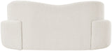 Principessa Cream Boucle Fabric Loveseat 108Cream-L Meridian Furniture