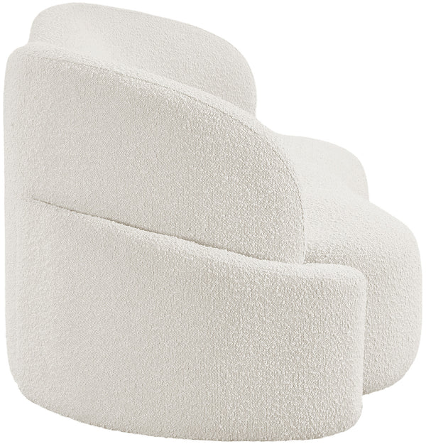 Principessa Cream Boucle Fabric Sofa 108Cream-S Meridian Furniture
