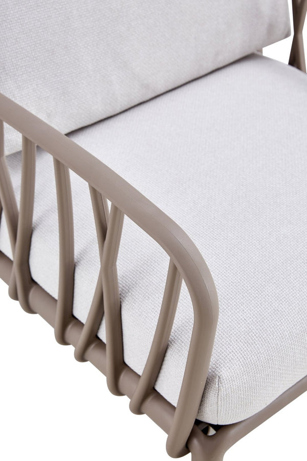 English Elm Patio Modern Single Sofa Chair With Soft Cushion - Weatherproof & Lightweight For Indoor/Outdoor Use W370S00040-GIGA