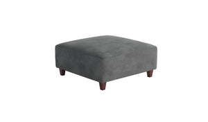 Fusion Bella Asphalt Cocktail Ottoman - Stylish, Durable Padded Centerpiece For Family Friendly Living Spaces Grey W,100% Polyester 109-c Bella Asphalt Cocktail Ottoman
