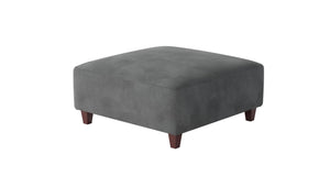 Fusion Bella Asphalt Cocktail Ottoman - Stylish, Durable Padded Centerpiece For Family Friendly Living Spaces Grey W,100% Polyester 109-c Bella Asphalt Cocktail Ottoman