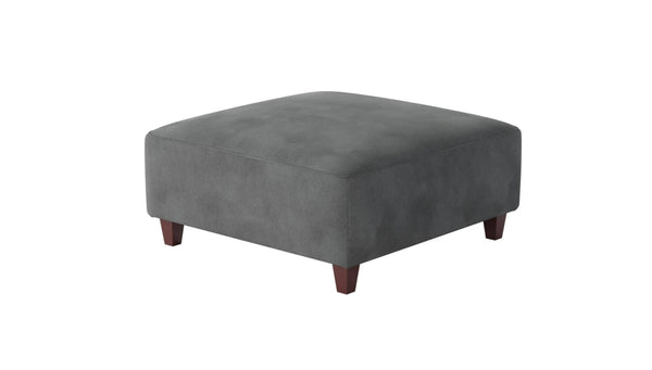 Fusion Bella Asphalt Cocktail Ottoman - Stylish, Durable Padded Centerpiece For Family Friendly Living Spaces Grey W,100% Polyester 109-c Bella Asphalt Cocktail Ottoman