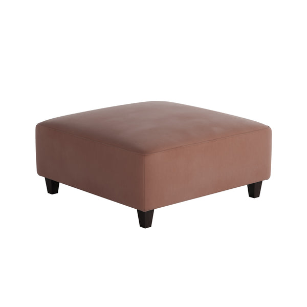Fusion Bella Rosewood Cocktail Ottoman - Stylish Rectangular Padded Centerpiece For Living Room Decor Rose W,100% Polyester 109-c Bella Rosewood Cocktail Ottoman