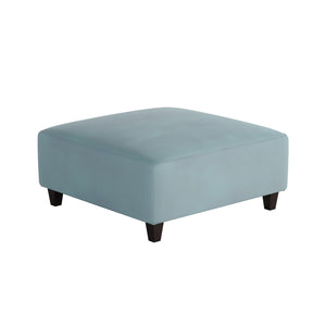 Fusion Bella Skylight Cocktail Ottoman - Stylish, Durable Padded Centerpiece With Fun Pattern & Coffee Legs Blue W,100% Polyester 109-c Bella Skylight Cocktail Ottoman