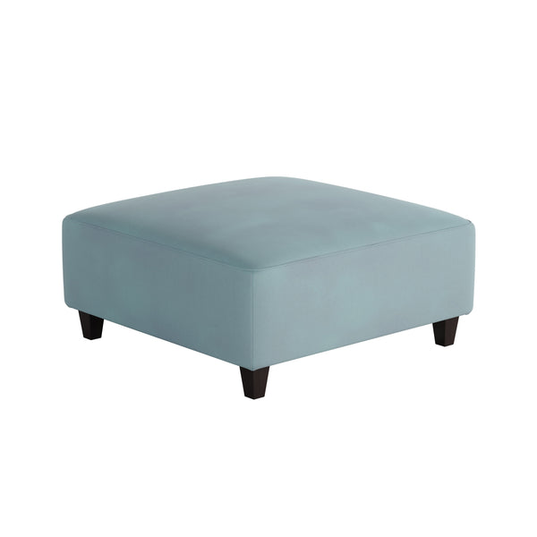 Fusion Bella Skylight Cocktail Ottoman - Stylish, Durable Padded Centerpiece With Fun Pattern & Coffee Legs Blue W,100% Polyester 109-c Bella Skylight Cocktail Ottoman