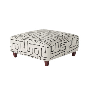 Fusion Fossil Ebony Cocktail Ottoman - Stylish, Durable, And Safe Padded Centerpiece For Any Living Space Multi Ws,98% Polypropylene,2% Polyester 109-c Fossil Ebony Cocktail Ottoman