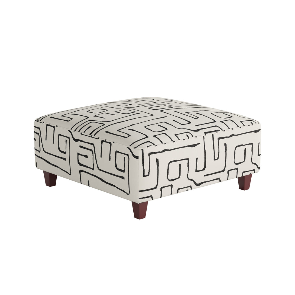 Fusion Fossil Ebony Cocktail Ottoman - Stylish, Durable, And Safe Padded Centerpiece For Any Living Space Multi Ws,98% Polypropylene,2% Polyester 109-c Fossil Ebony Cocktail Ottoman
