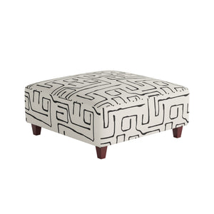 Fusion Fossil Ebony Cocktail Ottoman - Stylish, Durable, And Safe Padded Centerpiece For Any Living Space Multi Ws,98% Polypropylene,2% Polyester 109-c Fossil Ebony Cocktail Ottoman