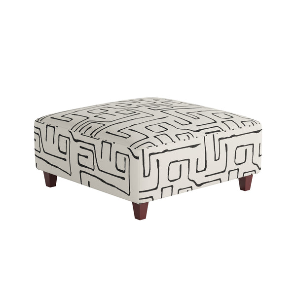 Fusion Fossil Ebony Cocktail Ottoman - Stylish, Durable, And Safe Padded Centerpiece For Any Living Space Multi Ws,98% Polypropylene,2% Polyester 109-c Fossil Ebony Cocktail Ottoman