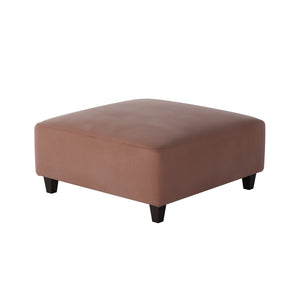 Fusion Bella Rosewood Cocktail Ottoman - Stylish Rectangular Padded Centerpiece For Living Room Decor Rose W,100% Polyester 109-c Bella Rosewood Cocktail Ottoman