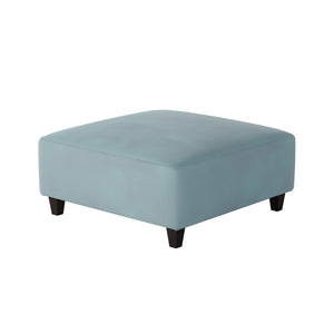 Fusion Bella Skylight Cocktail Ottoman - Stylish, Durable Padded Centerpiece With Fun Pattern & Coffee Legs Blue W,100% Polyester 109-c Bella Skylight Cocktail Ottoman