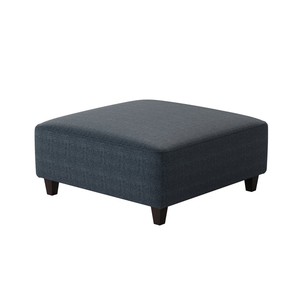 Fusion Theron Indigo Cocktail Ottoman - Stylish Padded Centerpiece For Living Rooms, Safe For Kids Blue Ws,100% Polyester 109-c Theron Indigo Cocktail Ottoman