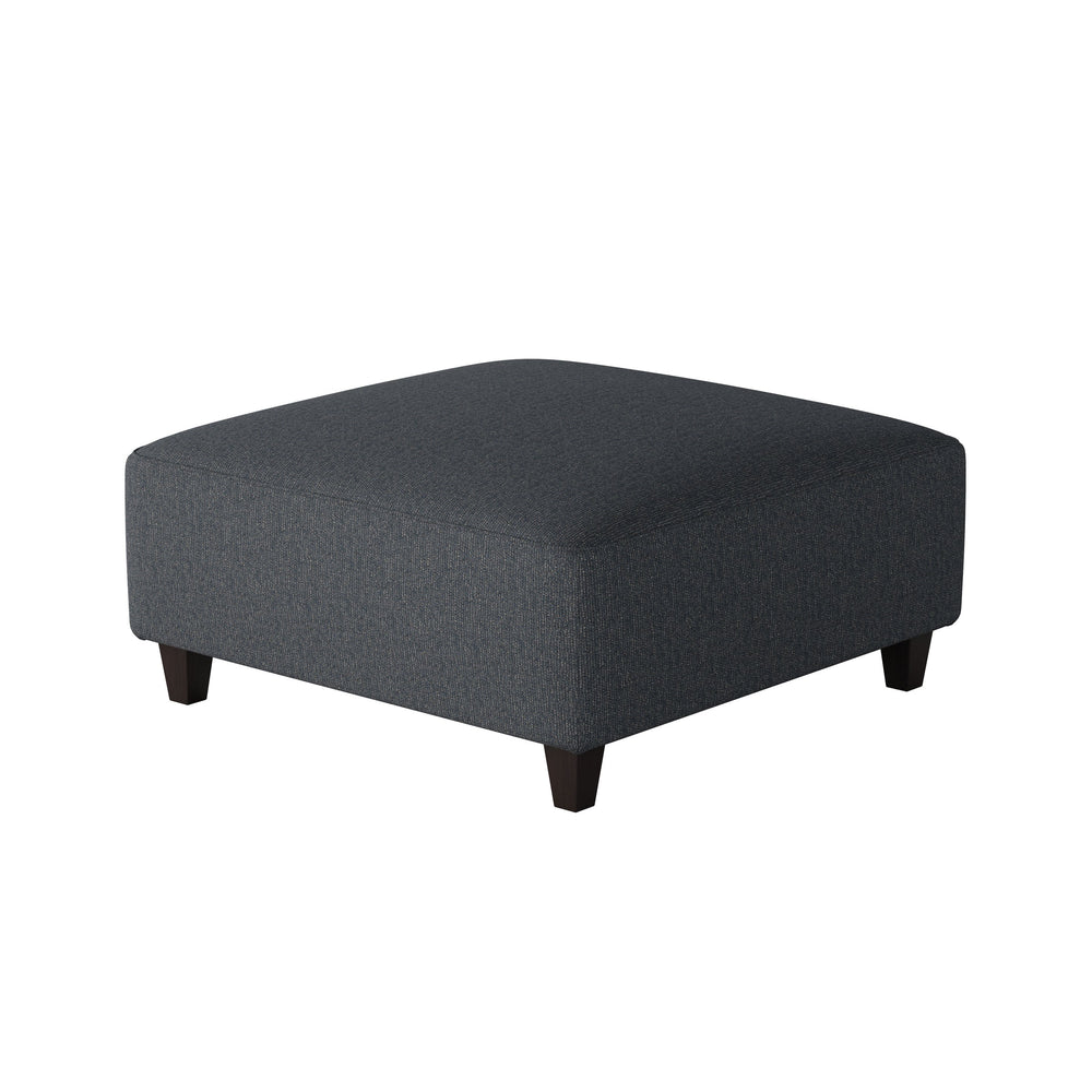Fusion Truth Or Dare Navy Cocktail Ottoman - Stylish, Durable Padded Centerpiece For Living Room Comfort Blue Ws,100% Polypropylene 109-c Truth Or Dare Navy Cocktail Ottoman