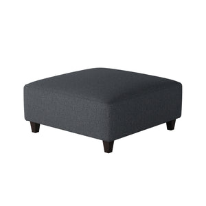 Fusion Truth Or Dare Navy Cocktail Ottoman - Stylish, Durable Padded Centerpiece For Living Room Comfort Blue Ws,100% Polypropylene 109-c Truth Or Dare Navy Cocktail Ottoman