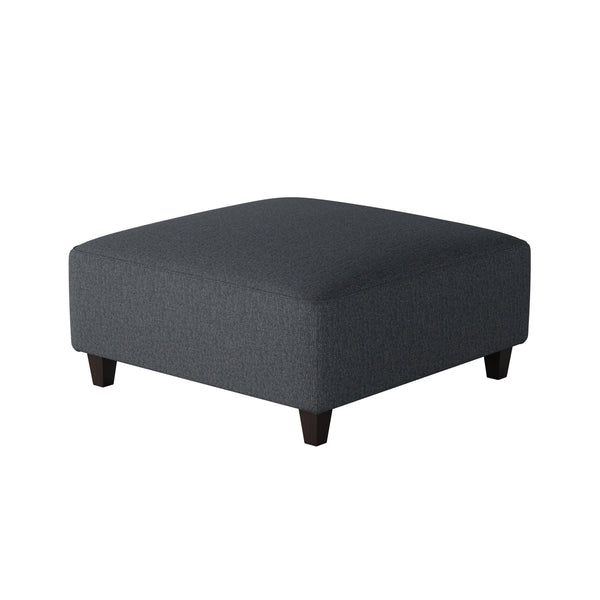 Fusion Truth Or Dare Navy Cocktail Ottoman - Stylish, Durable Padded Centerpiece For Living Room Comfort Blue Ws,100% Polypropylene 109-c Truth Or Dare Navy Cocktail Ottoman
