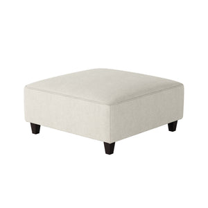 Fusion Sugarshack Glacier Stylish Cocktail Ottoman With Padded Design, Durable Fabric, And Clean Lines Cream Ws,100% Polypropylene 109-c Sugarshack Glacier Cocktail Ottoman