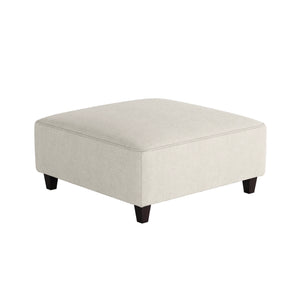 Fusion Sugarshack Glacier Stylish Cocktail Ottoman With Padded Design, Durable Fabric, And Clean Lines Cream Ws,100% Polypropylene 109-c Sugarshack Glacier Cocktail Ottoman