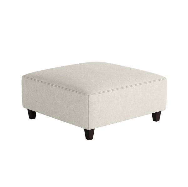 Fusion Sugarshack Glacier Stylish Cocktail Ottoman With Padded Design, Durable Fabric, And Clean Lines Cream Ws,100% Polypropylene 109-c Sugarshack Glacier Cocktail Ottoman