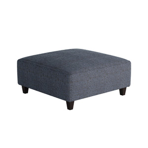 Fusion Sugarshack Navy Stylish Cocktail Ottoman With Padded Sides For Family-friendly Comfort And Fun Design Blue Ws,100% Polypropylene 109-c Sugarshack Navy Cocktail Ottoman