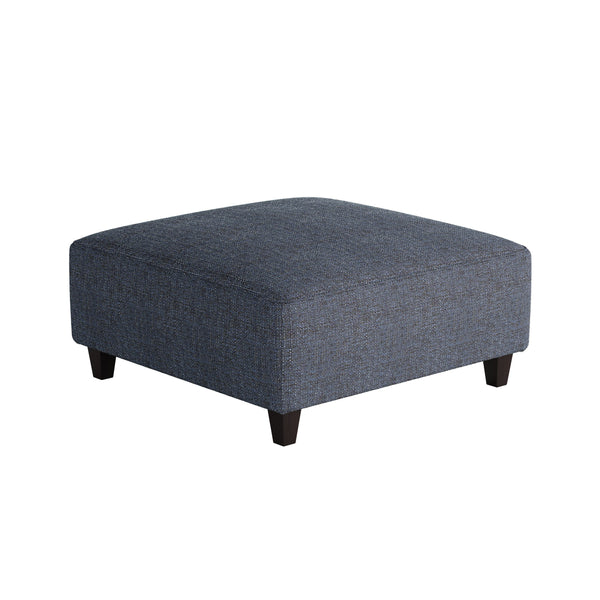 Fusion Sugarshack Navy Stylish Cocktail Ottoman With Padded Sides For Family-friendly Comfort And Fun Design Blue Ws,100% Polypropylene 109-c Sugarshack Navy Cocktail Ottoman