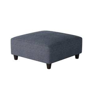 Fusion Sugarshack Navy Stylish Cocktail Ottoman With Padded Sides For Family-friendly Comfort And Fun Design Blue Ws,100% Polypropylene 109-c Sugarshack Navy Cocktail Ottoman