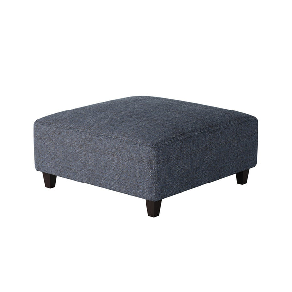 Fusion Sugarshack Navy Stylish Cocktail Ottoman With Padded Sides For Family-friendly Comfort And Fun Design Blue Ws,100% Polypropylene 109-c Sugarshack Navy Cocktail Ottoman