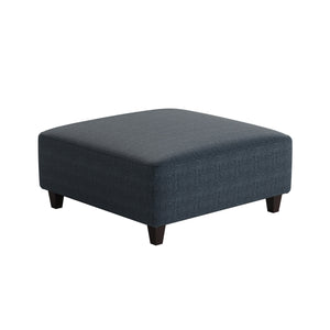 Fusion Theron Indigo Cocktail Ottoman - Stylish Padded Centerpiece For Living Rooms, Safe For Kids Blue Ws,100% Polyester 109-c Theron Indigo Cocktail Ottoman
