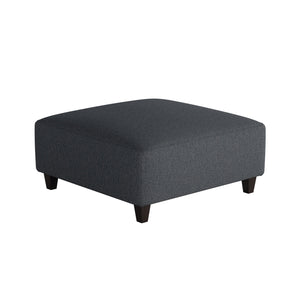 Fusion Truth Or Dare Navy Cocktail Ottoman - Stylish, Durable Padded Centerpiece For Living Room Comfort Blue Ws,100% Polypropylene 109-c Truth Or Dare Navy Cocktail Ottoman
