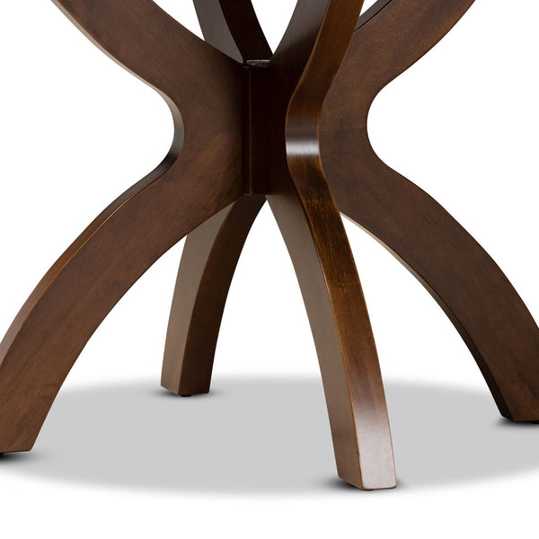 Baxton Studio Baxton Tilde Round Wood Dining Table - Modern Walnut Brown Finish, Seats 4, Stylish & Durable Design RH7232T-Walnut-35-IN-DT
