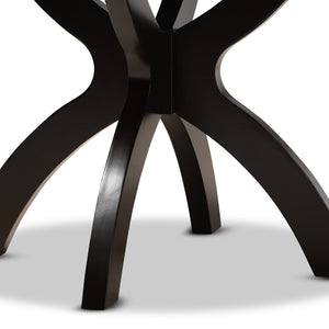 Baxton Studio Baxton Studio Tilde Modern Round Dining Table - Dark Brown, Sculptural Design for Stylish Interiors RH7232T-Dark Brown-35-IN-DT