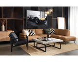 Brandi Sofa Chaise - Raf - Camel Leather 109021 Sunpan