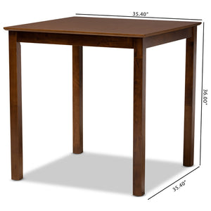 Baxton Studio Baxton Lenoir Modern Walnut Brown Pub Table - Stylish Space-Saving Design for Up to 4 Guests RH7070T-Walnut-PT